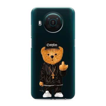 Силиконовый противоударный чехол на Nokia X10 с принтом Мишка Силиконовый противоударный чехол на Nokia X10 с принтом Мишка