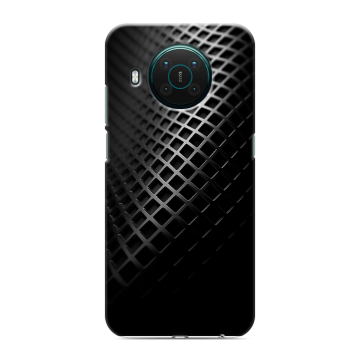 Силиконовый противоударный чехол на Nokia X10 с принтом Текстура металла