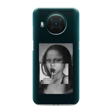 Силиконовый противоударный чехол на Nokia X10 с принтом Мона Лиза Силиконовый противоударный чехол на Nokia X10 с принтом Мона Лиза