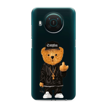 Силиконовый противоударный чехол на Nokia X10 с принтом Плюшевый медведь