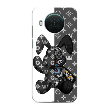 Силиконовый противоударный чехол на Nokia X10 с принтом Луи робот
