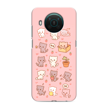 Силиконовый противоударный чехол на Nokia X10 с принтом Hello Kitty Хелоу Кити