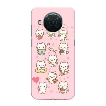 Силиконовый противоударный чехол на Nokia X10 с принтом Hello Kitty Хелоу Кити
