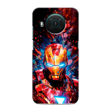 Силиконовый противоударный чехол на Nokia X10 с принтом Железный человек Ironman