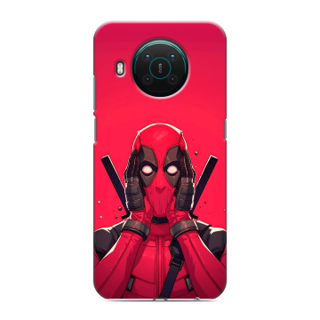 Силиконовый противоударный чехол на Nokia X10 с принтом Дедпул Deadpool
