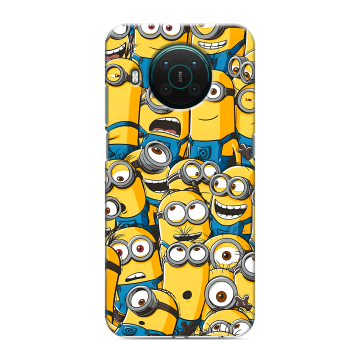 Силиконовый противоударный чехол на Nokia X10 с принтом Миньоны