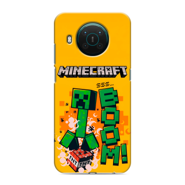 Силиконовый противоударный чехол на Nokia X10 с принтом Майнкрафт Minecraft Силиконовый противоударный чехол на Nokia X10 с принтом Майнкрафт Minecraft