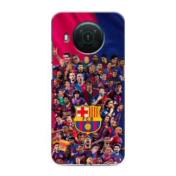 Силиконовый противоударный чехол на Nokia X10 с принтом Барселона Barcelona