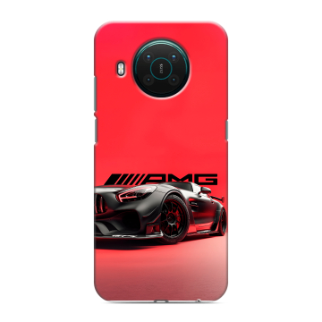 Силиконовый противоударный чехол на Nokia X10 с принтом Мерседес Mercedes AMG Силиконовый противоударный чехол на Nokia X10 с принтом Мерседес Mercedes AMG