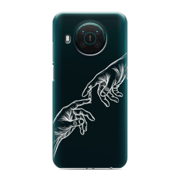 Силиконовый противоударный чехол на Nokia X10 с принтом Сотворение мира Силиконовый противоударный чехол на Nokia X10 с принтом Сотворение мира