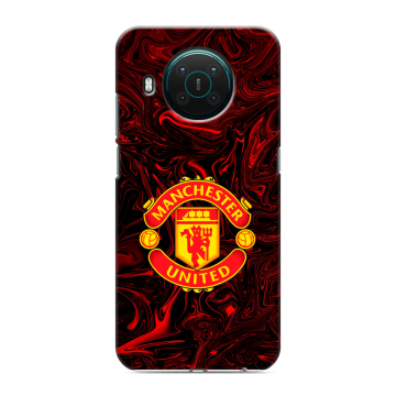 Силиконовый противоударный чехол на Nokia X10 с принтом Manchester United Силиконовый противоударный чехол на Nokia X10 с принтом Manchester United