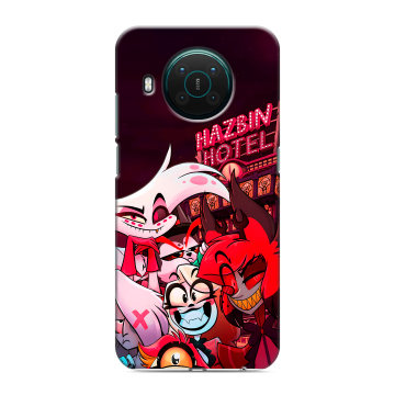 Силиконовый противоударный чехол на Nokia X10 с принтом Hazbin Hotel Отель Хазбин Силиконовый противоударный чехол на Nokia X10 с принтом Hazbin Hotel Отель Хазбин