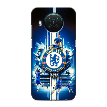 Силиконовый противоударный чехол на Nokia X10 с принтом Chelsea Челси Силиконовый противоударный чехол на Nokia X10 с принтом Chelsea Челси