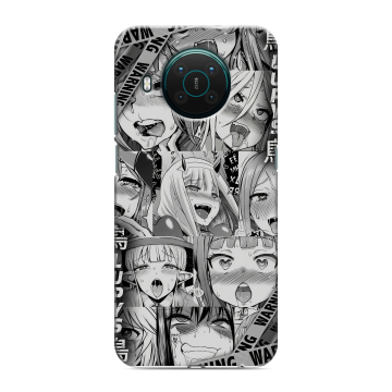 Силиконовый противоударный чехол на Nokia X10 с принтом Ahegao Ахегао Аниме Силиконовый противоударный чехол на Nokia X10 с принтом Ahegao Ахегао Аниме