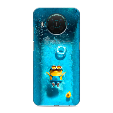 Силиконовый противоударный чехол на Nokia X10 с принтом Миньоны