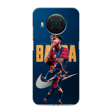 Силиконовый противоударный чехол на Nokia X10 с принтом Барселона Barca Yamal 
