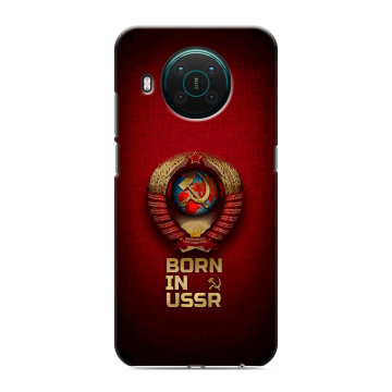 Силиконовый противоударный чехол на Nokia X10 с принтом Флаг Герб СССР Силиконовый противоударный чехол на Nokia X10 с принтом Флаг Герб СССР