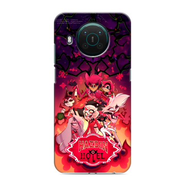 Силиконовый противоударный чехол на Nokia X10 с принтом Hazbin Hotel Отель Хазбин