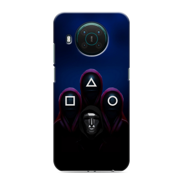 Силиконовый противоударный чехол на Nokia X10 с принтом Игра Кальмара Силиконовый противоударный чехол на Nokia X10 с принтом Игра Кальмара