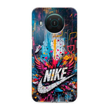 Силиконовый противоударный чехол на Nokia X10 с принтом Nike Найк