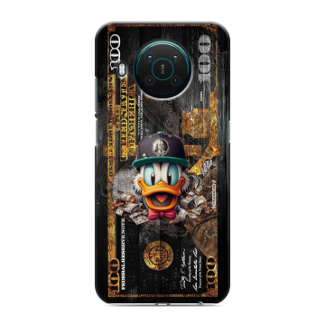 Силиконовый противоударный чехол на Nokia X10 с принтом Дональд Дак Доллар