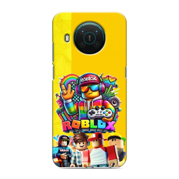 Силиконовый противоударный чехол на Nokia X10 с принтом Roblox Роблокс Силиконовый противоударный чехол на Nokia X10 с принтом Roblox Роблокс