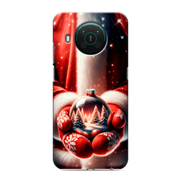 Силиконовый противоударный чехол на Nokia X10 с принтом Новый год Силиконовый противоударный чехол на Nokia X10 с принтом Новый год