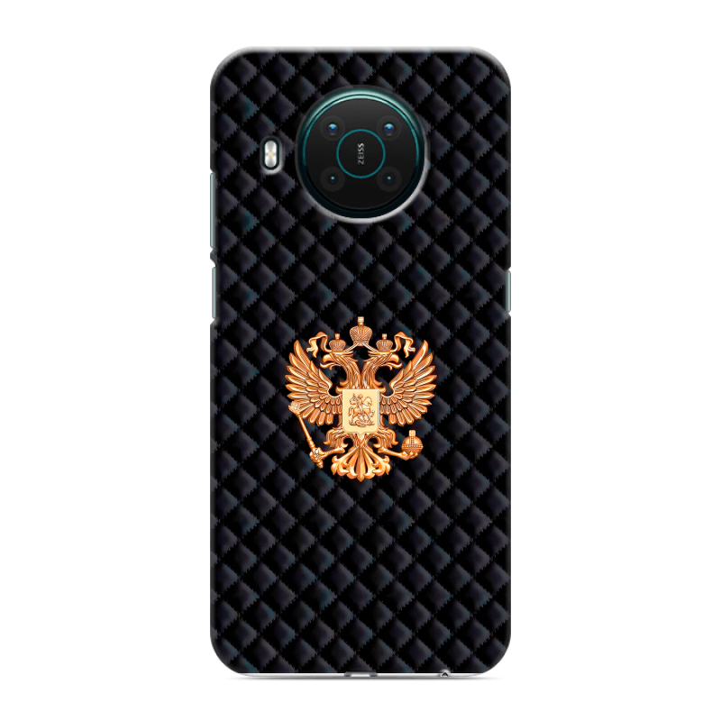 Силиконовый противоударный чехол на Nokia X10 с принтом Герб России принт Силиконовый противоударный чехол на Nokia X10 с принтом Герб России принт