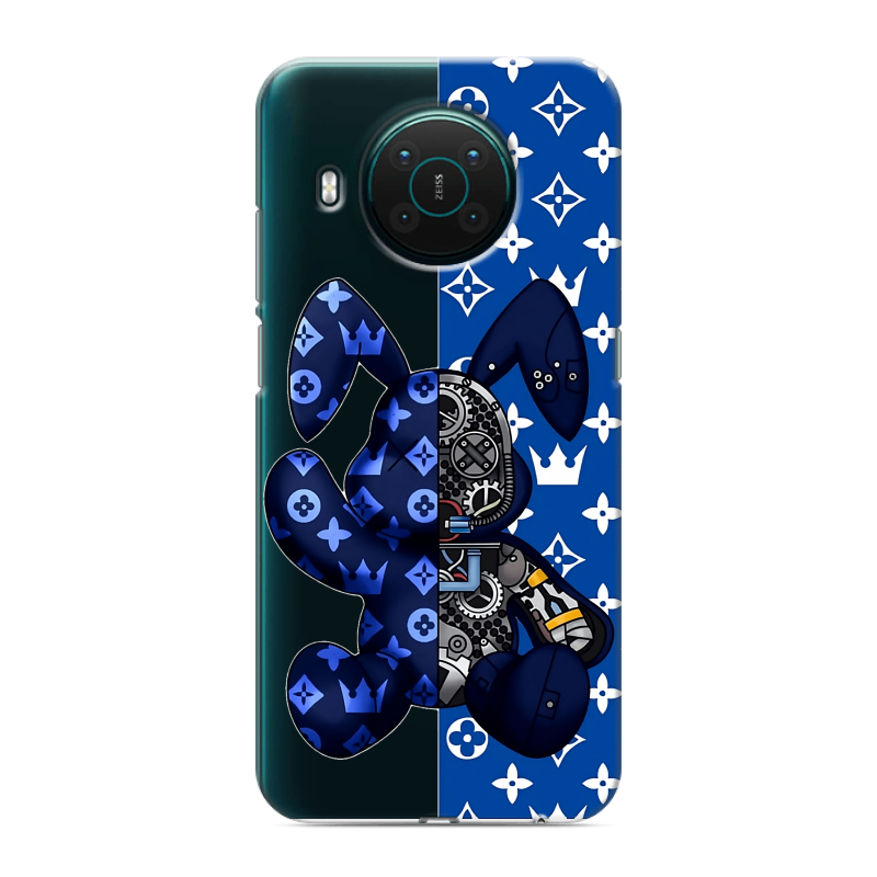 Силиконовый противоударный чехол на Nokia X10 с принтом Луи робот Силиконовый противоударный чехол на Nokia X10 с принтом Луи робот
