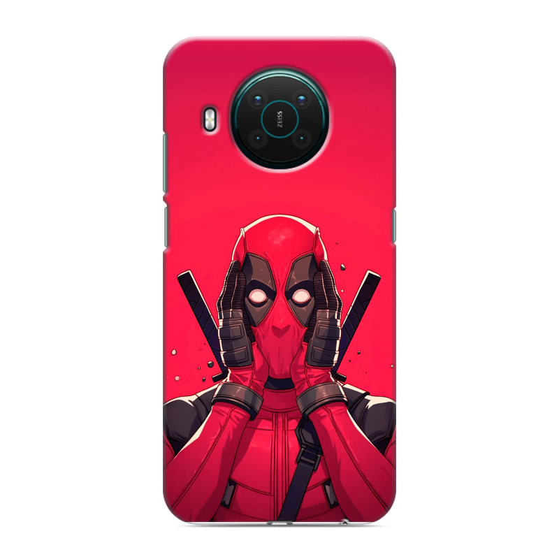 Силиконовый противоударный чехол на Nokia X10 с принтом Дедпул Deadpool Силиконовый противоударный чехол на Nokia X10 с принтом Дедпул Deadpool