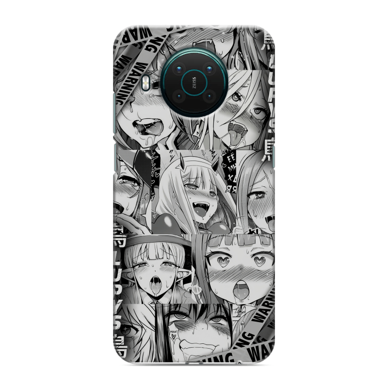 Силиконовый противоударный чехол на Nokia X10 с принтом Ahegao Ахегао Аниме Силиконовый противоударный чехол на Nokia X10 с принтом Ahegao Ахегао Аниме