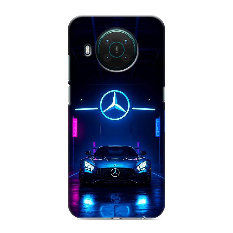 Силиконовый противоударный чехол на Nokia X10 с принтом Mercedes Мерседес Силиконовый противоударный чехол на Nokia X10 с принтом Mercedes Мерседес