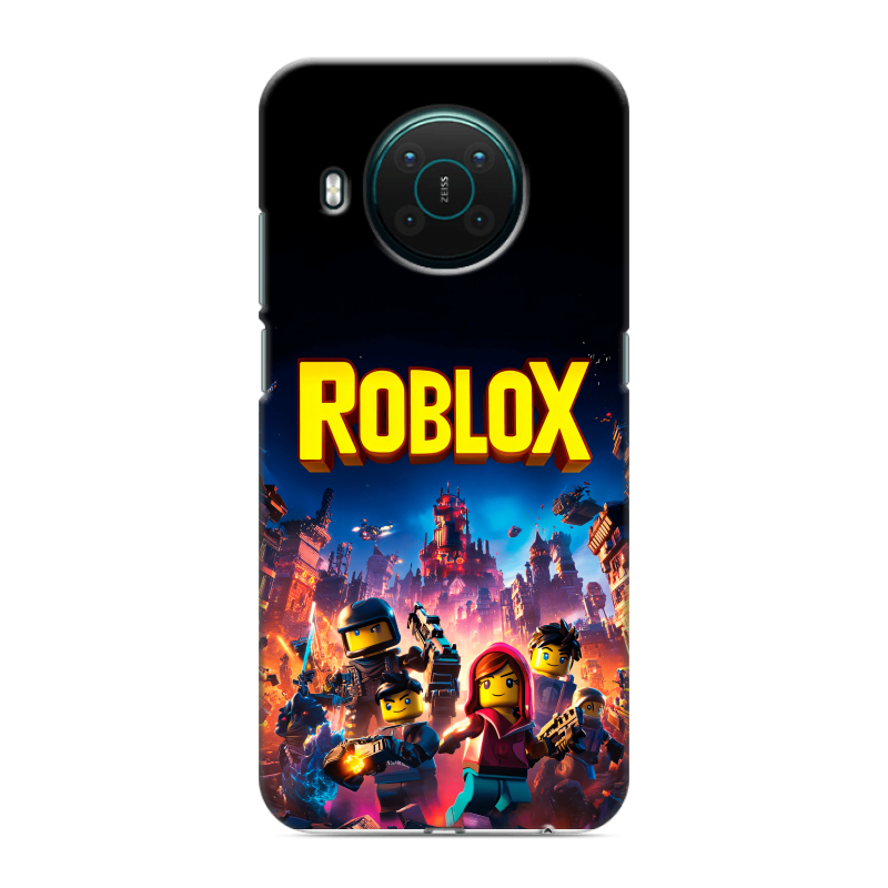 Силиконовый противоударный чехол на Nokia X10 с принтом Roblox Роблокс Силиконовый противоударный чехол на Nokia X10 с принтом Roblox Роблокс
