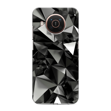 Силиконовый противоударный чехол на Nokia X20 с принтом Черные кристаллы