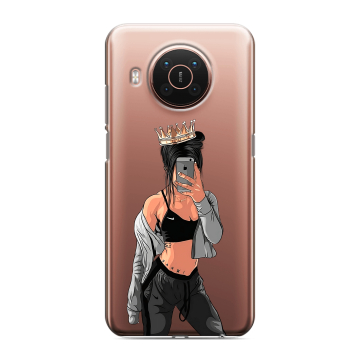 Силиконовый противоударный чехол на Nokia X20 с принтом Женские принты