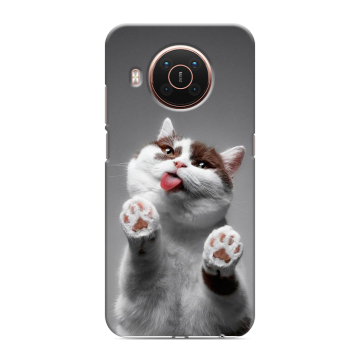 Силиконовый противоударный чехол на Nokia X20 с принтом Коты