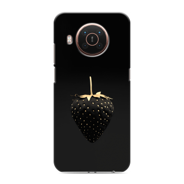 Силиконовый противоударный чехол на Nokia X20 с принтом Черная клубника