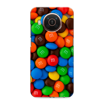 Силиконовый противоударный чехол на Nokia X20 с принтом Конфеты