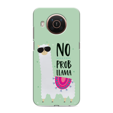 Силиконовый противоударный чехол на Nokia X20 с принтом Лама