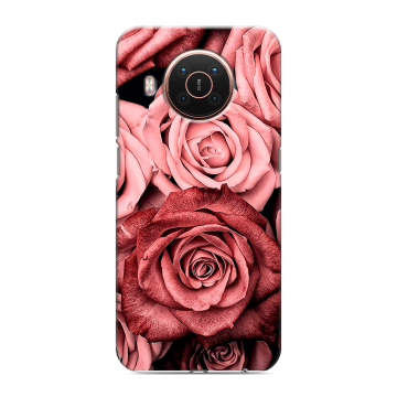 Силиконовый противоударный чехол на Nokia X20 с принтом Цветы розы