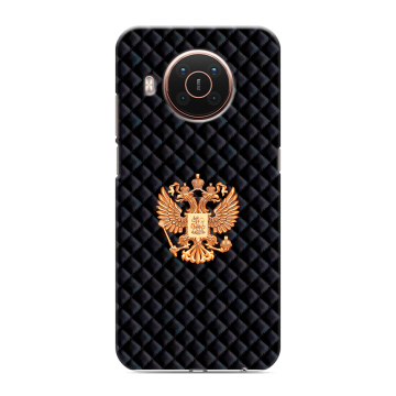 Силиконовый противоударный чехол на Nokia X20 с принтом Герб России принт Силиконовый противоударный чехол на Nokia X20 с принтом Герб России принт