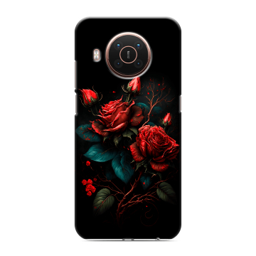 Силиконовый противоударный чехол на Nokia X20 с принтом Розы красные Силиконовый противоударный чехол на Nokia X20 с принтом Розы красные