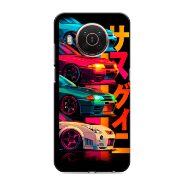 Силиконовый противоударный чехол на Nokia X20 с принтом Гоночные машины Силиконовый противоударный чехол на Nokia X20 с принтом Гоночные машины
