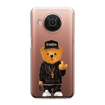 Силиконовый противоударный чехол на Nokia X20 с принтом Мишка