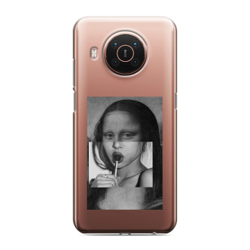 Силиконовый противоударный чехол на Nokia X20 с принтом Мона Лиза Силиконовый противоударный чехол на Nokia X20 с принтом Мона Лиза