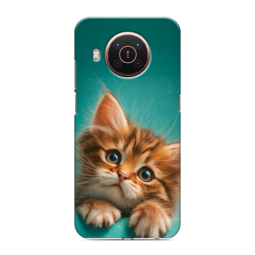 Силиконовый противоударный чехол на Nokia X20 с принтом котенок Силиконовый противоударный чехол на Nokia X20 с принтом котенок