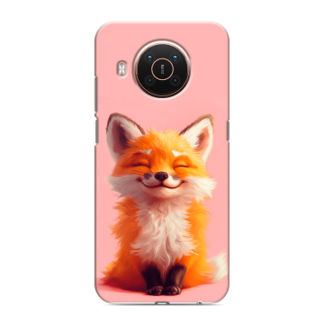 Силиконовый противоударный чехол на Nokia X20 с принтом милая лиса