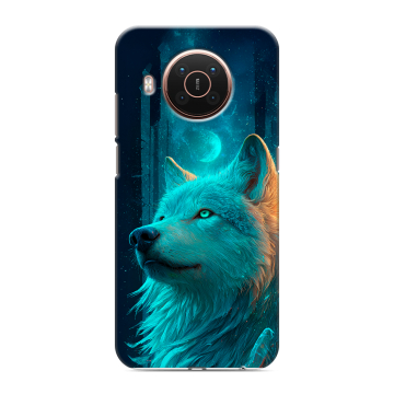 Силиконовый противоударный чехол на Nokia X20 с принтом бабочки саккура