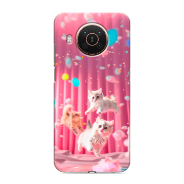 Силиконовый противоударный чехол на Nokia X20 с принтом милые котики Силиконовый противоударный чехол на Nokia X20 с принтом милые котики
