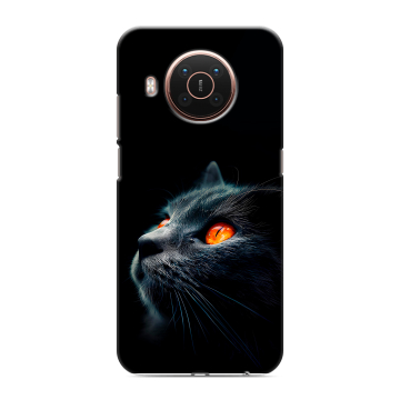 Силиконовый противоударный чехол на Nokia X20 с принтом милый котик